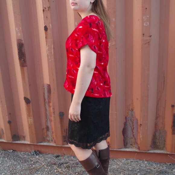 Black Lace Vintage Mini Skirt By Kenar - Picture 4 of 7